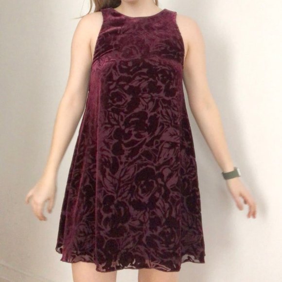 Aritzia Wilfred silk velvet printed Trompette dress - Picture 3 of 3